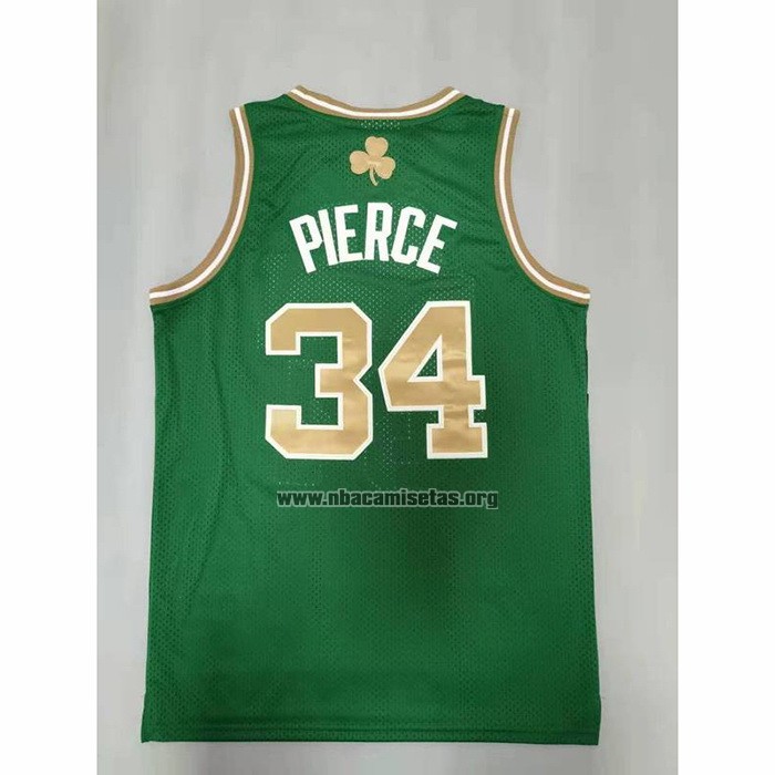 Camiseta Boston Celtics Paul Pierce NO 34 Mitchell & Ness 2007-08 Verde